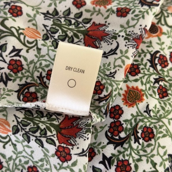 Max Studio White Flowy Floral Peplum Peasant Boho Crewneck Top Size Large - Picture 11 of 11